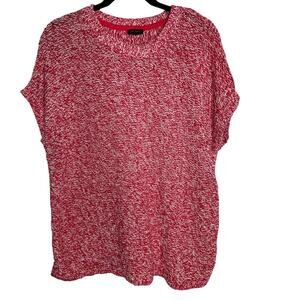 J Jill Women's Wearever Collection Red White Sweater‎ Size Large